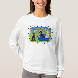 Roligt bassängparty Labradors T-shirt
