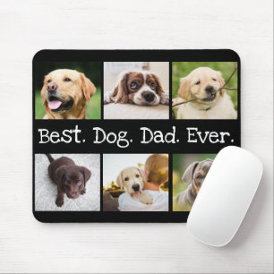 Roligt Bästa Hund-Pappa någonsin 6 Photo Collage Musmatta