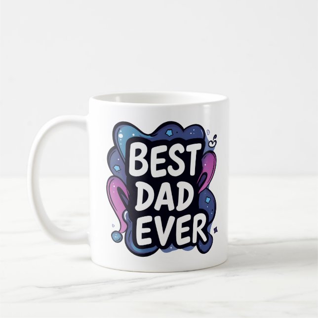 Roligt "Bästa Pappa någonsin" Mugg (Vänster)