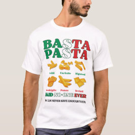 Roligt BASTA PASTA sa ingen någonsin italienare T Shirt