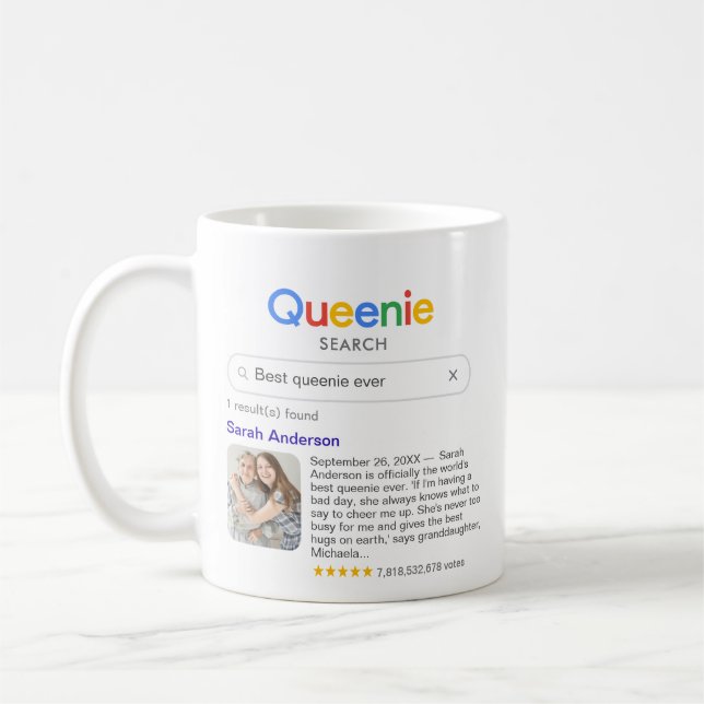 Roligt Bästa Queenie Någonsin Sökresultat Med Foto Kaffemugg (Vänster)
