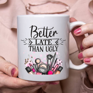 Roligt Bättre sent än ful självironisk gottgörelse Kaffemugg