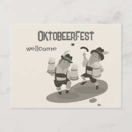 roligt Bavarian Man inbjudan till Oktoberfest vyko