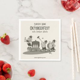 roligt Bavarian Musician inbjudan till Oktoberfest Pappersservett