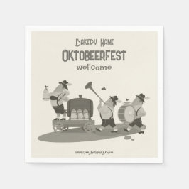 roligt Bavarian Musician inbjudan to Oktoberf Favo Pappersservett