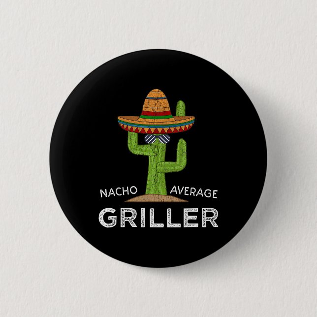 Roligt Bbq Grill Älskare Humor Griller Sutning Fun Knapp (Framsida)