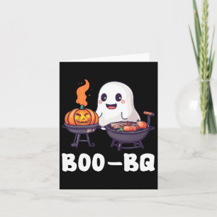 Roligt Bbq Rbecue Boo Ghost Halloween Matching Cos Kort