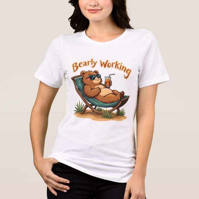 Roligt Bear Beach Juice T-Shirt - Vibrant Tropical (Framsida)