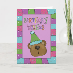 Roligt Bear Birthday Önskemål Birthday Greeting Ca Kort