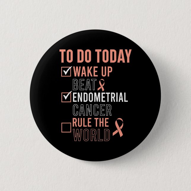 Roligt Beat Endometrial Cancer Rule of the World - Knapp (Framsida)