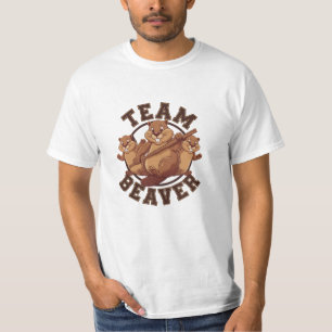 Roligt Beaver-inspirerad design T Shirt
