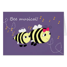 Roligt Bee Animal Music Card