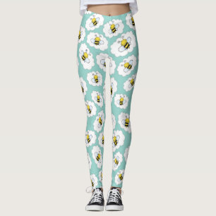 Roligt Bee Mönster Leggings