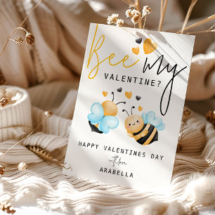 Roligt Bee My Valentine? Valentines day Helgdag-ko Julkort