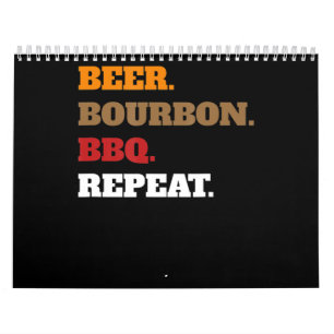 Roligt Beer Bourbon Bbq Upprepa Manar Women Novelt Kalender