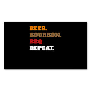 Roligt Beer Bourbon Bbq Upprepa Manar Women Novelt Magnetiska Visitkort