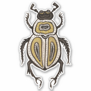 Roligt Beetle Entomology Art Klistermärken