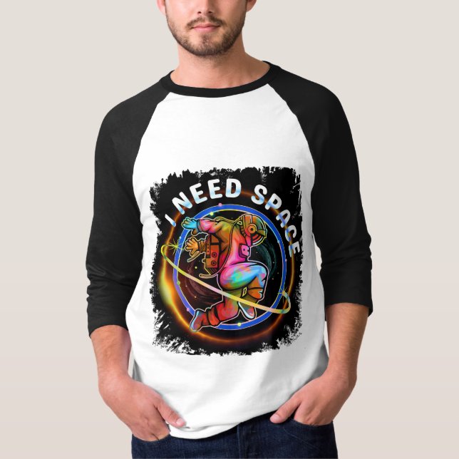 ROligT BEHÖVER JAG RYMD ASTRONAUT GALAX T Shirt (Framsida)