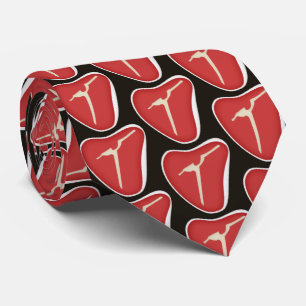 Roligt belagd med tegel tie för stekhus mönster slips