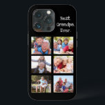 Roligt Best Grandpa nånsin 6 Photo Collage Black W<br><div class="desc">Roligt Best Grandpa nånsin Photo Collage Phone case. "Bäst. Farfar. Aldrig." 6 fotokollage på en svart bakgrund med ett vitt teckensnitt i roligten. Lägg till dina egna foton av Granddad, eller du och Grandpa eller Grandpa och barnen och/eller ändra texten. Det är upp till dig! Gör en underbar födelsedag, helgdag...</div>