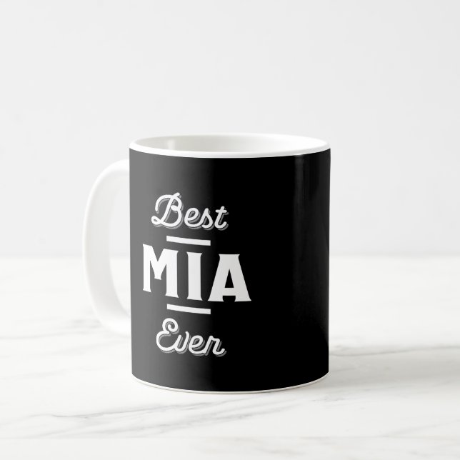 Roligt Best Mia Coola Personlig First Namn Gif Kaffemugg (Framsida vänster)