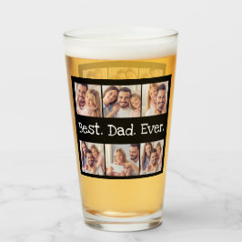 Roligt Best Pappa någonsin 6 Photo Collage Black a Glaskopp