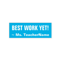 Roligt "BEST WORT YET!" + Anpassningsbar Lärare Na