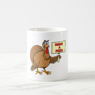 Roligt beställa en Pizzathanksgiving Turkiet Kaffemugg