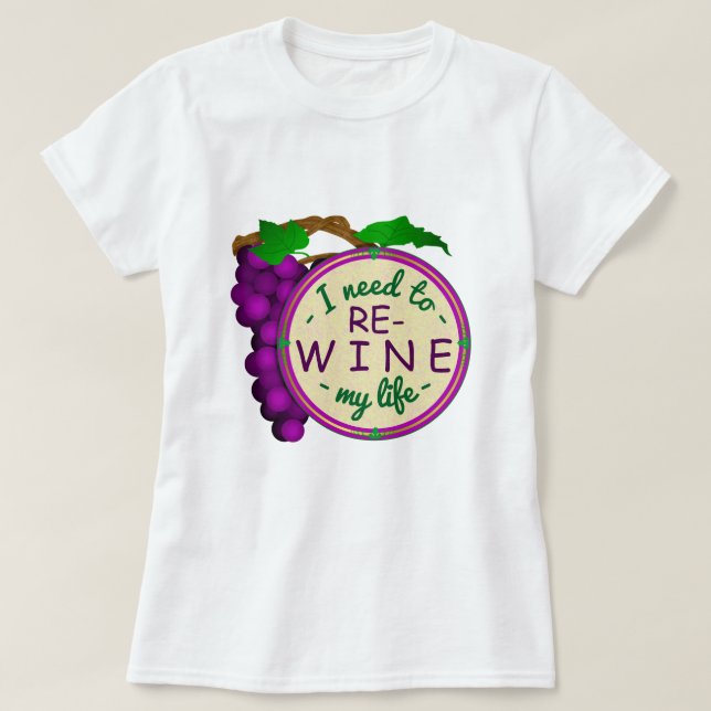 Roligt Beträffande-Vin för vinsnobb min livvits T Shirt (Design framsida)