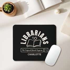 Roligt bibliotekarie-citat Bokälskare present Musmatta