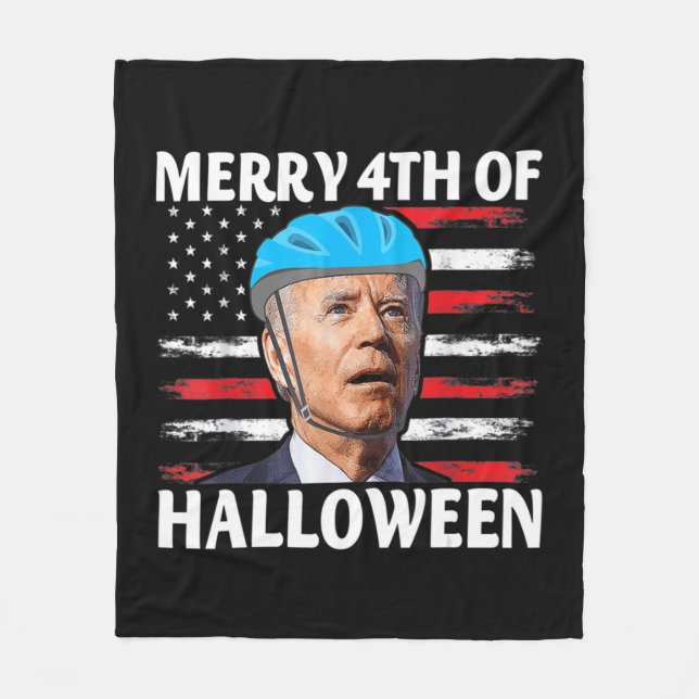 Roligt Biden Dazed Merry the juli Happy halloween  Fleecefilt (Framsidan)