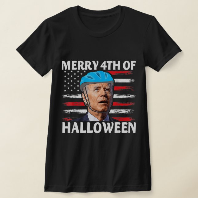 Roligt Biden Dazed Merry the juli Happy halloween  T Shirt (Laydown)
