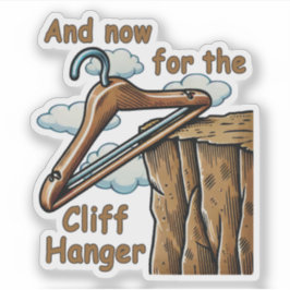 Roligt Bild av Cliff Hanger med Ordlek uppspelning Klistermärken