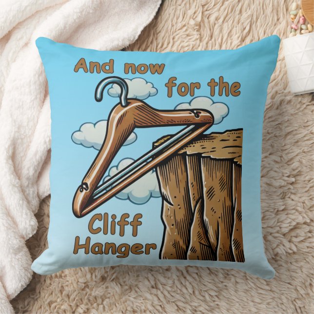 Roligt Bild av Cliff Hanger med Ordlek uppspelning Kudde (Filt)