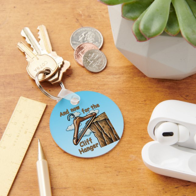 Roligt Bild av Cliff Hanger med Ordlek uppspelning Nyckelring (Skrivbord)