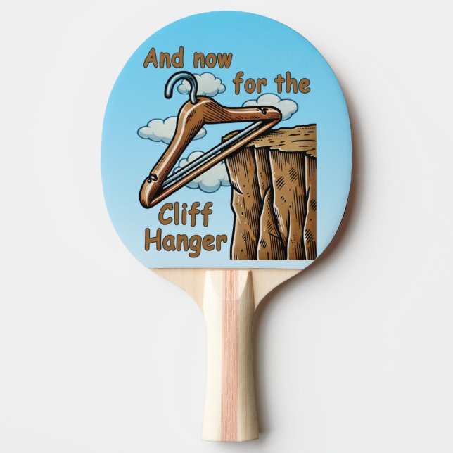 Roligt Bild av Cliff Hanger med Ordlek uppspelning Pingisracket (Framsidan)