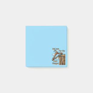 Roligt Bild av Cliff Hanger med Ordlek uppspelning Post-it Block
