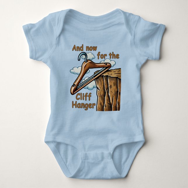 Roligt Bild av Cliff Hanger med Ordlek uppspelning T Shirt (Framsida)