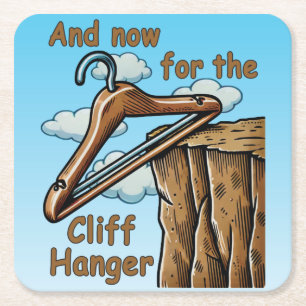 Roligt Bild av Cliff Hanger med Ordlek uppspelning Underlägg Papper Kvadrat