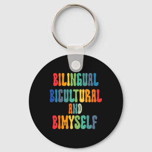 Roligt Bilingual Bicultural and Bimyself ASL Döv A Nyckelring