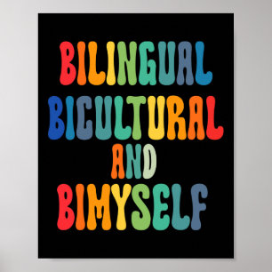 Roligt Bilingual Bicultural and Bimyself ASL Döv A Poster