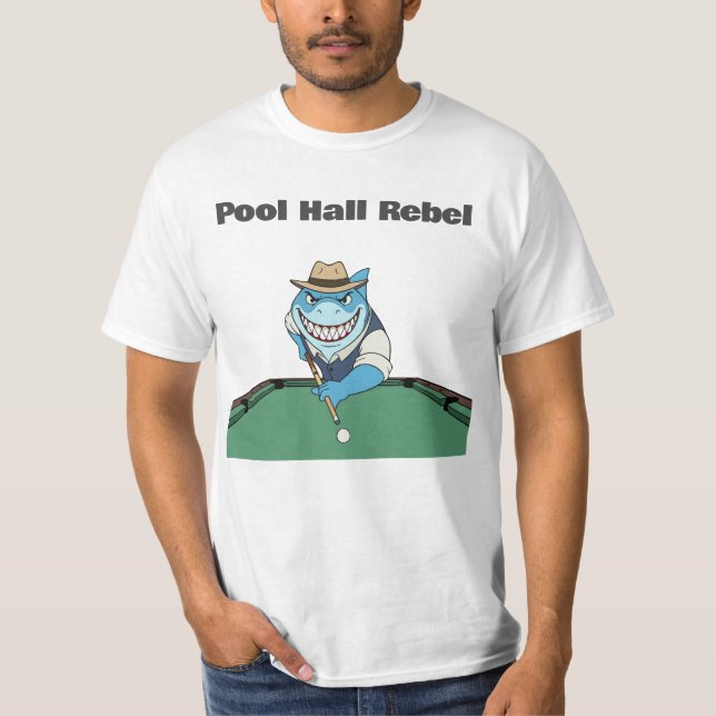Roligt Biljard Poolhall Rebellisk Maskulin Mäns T Shirt (Framsida)