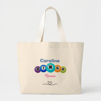 Roligt Bingo Queen Editable Namn Jumbo Tygkasse