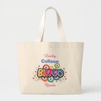 Roligt Bingo Queen Editable Namn Jumbo Tygkasse