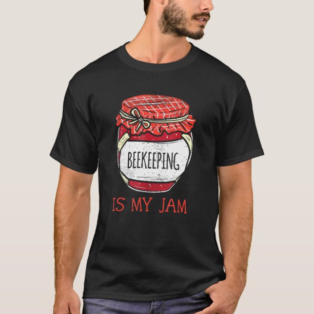 Roligt Biodlingsmedlemmen Cute Biekeeper T Shirt (Framsida)