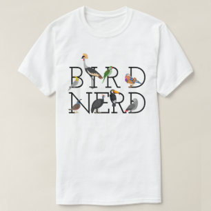 Roligt Bird Nerd T-Shirt