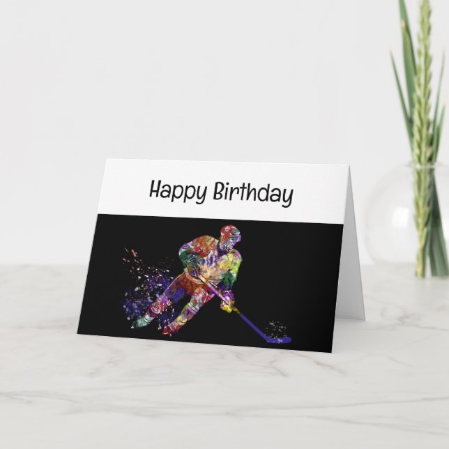 Roligt Birthday bättre än Dubbla Overtime Hockey Kort (Framsida)
