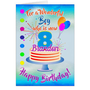 ROLIGT BIRTHDAY BOY - BLUE / BLUE PERSONLIG HÄLSNINGSKORT