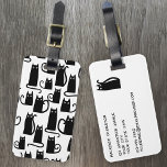 Roligt Black Cat Bagagebricka<br><div class="desc">Cute lilla svarta katten mönster,  perfekt för djur älskare. Originalkonst av Nic Squirrell. Ändra informationen på motsatsen om du vill anpassa.</div>