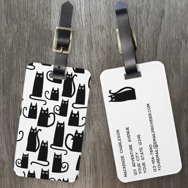 Roligt Black Cat Bagagebricka (Skapare uppladdad)